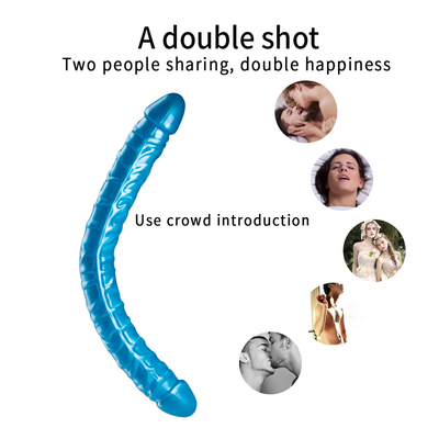 Jellies-réalistes Double Dong Adult Dildo Jouets sexuels pour lesbiennes étanche Dildos flexibles pour les femmes