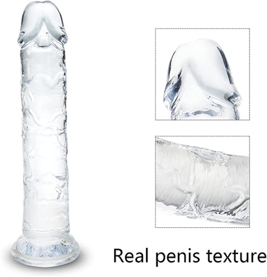 Dildos réalistes pour débutants, Dildos en cristal de 7 pouces, Penis flexible avec aspirateur pour mains libres