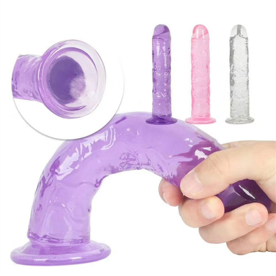 Dildos réalistes pour débutants, Dildos en cristal de 7 pouces, Penis flexible avec aspirateur pour mains libres