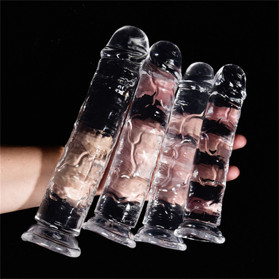 Dildos réalistes pour débutants, Dildos en cristal de 7 pouces, Penis flexible avec aspirateur pour mains libres