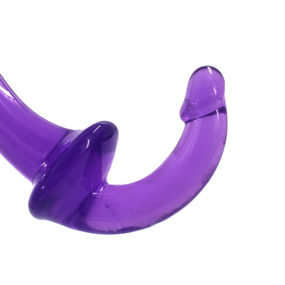 Érotique à double extrémité haute transparence TPE Pénis Strapon Pénis Lesbienne Jouets sexuels Strapless Dildo