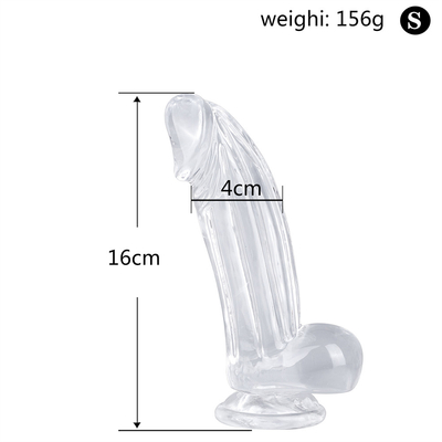 Dildos réalistes Dildo clair avec tasse à aspirer Jouet sexuel mains libres gelée Dildo Matériau sécurisé pour le corps et jouets sexuels pour adultes pour W