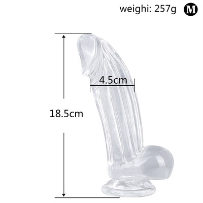 Dildos réalistes Dildo clair avec tasse à aspirer Jouet sexuel mains libres gelée Dildo Matériau sécurisé pour le corps et jouets sexuels pour adultes pour W