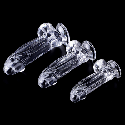 Dildos réalistes Dildo clair avec tasse à aspirer Jouet sexuel mains libres gelée Dildo Matériau sécurisé pour le corps et jouets sexuels pour adultes pour W