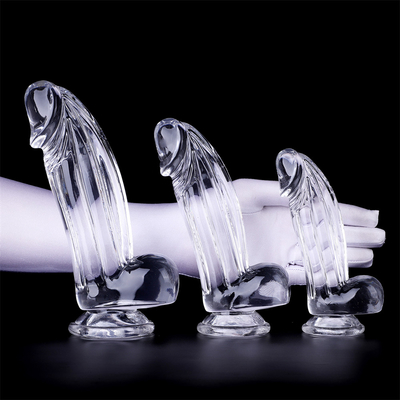 Dildos réalistes Dildo clair avec tasse à aspirer Jouet sexuel mains libres gelée Dildo Matériau sécurisé pour le corps et jouets sexuels pour adultes pour W