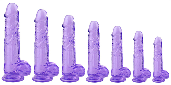 Réalistes Crystal Strong Suction Cup Dildos différents pouces pour les femmes Produits de vente chaude