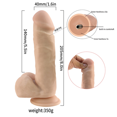 Dildo en caoutchouc en silicone doux avec une forte coupe d'aspiration