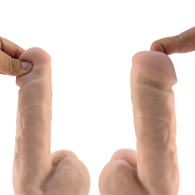 Dildo en caoutchouc en silicone doux avec une forte coupe d'aspiration