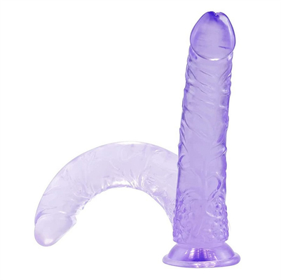 Dildo à la gelée réaliste avec une forte tasse d'aspiration, un harnais flexible pour le pénis, des jouets sexuels anal pour adultes pour femmes.