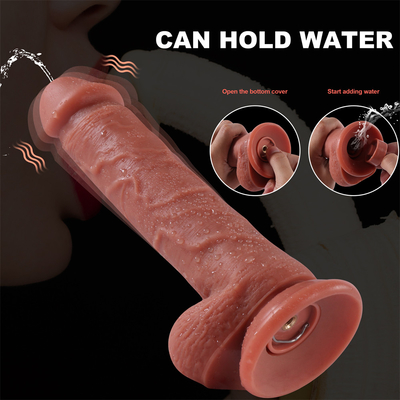 Chine usine réaliste poussant femme masturbation liquide silicone télécommande sans fil Téléscopique Dildo Vibrator