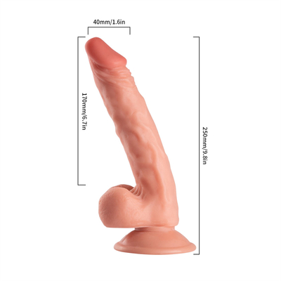 9.25 pouces Big Dick Drop Expédition plastique doux PVC Produit d' échantillon gratuit énorme pénis noir Dildo et vibrateurs pour femmes