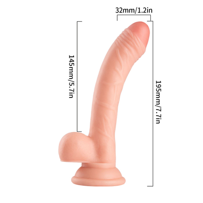 Boutique de Dildos en PVC pour adultes Jouets sexuels Nouveauté en forme de cône Réaliste 7 pouces Grand vrai Dildos pour femmes