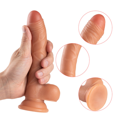 Boutique de Dildos en PVC pour adultes Jouets sexuels Nouveauté en forme de cône Réaliste 7 pouces Grand vrai Dildos pour femmes