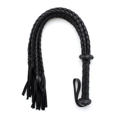 Bdsm tissage en cuir en pou Led fouet multiple noir et rouge tressé corde de cheval fouet sexe populaire sm bdsm esclave fétichisme