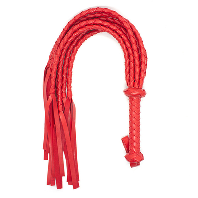 Bdsm tissage en cuir en pou Led fouet multiple noir et rouge tressé corde de cheval fouet sexe populaire sm bdsm esclave fétichisme