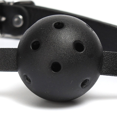 Fabrique en gros de la bande de couple jeu de sexe bouche ouverte boule gag avec pinceau de mamelon