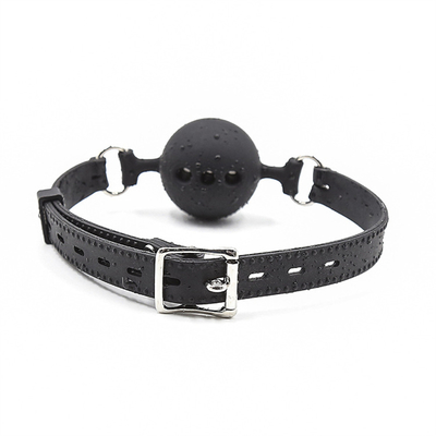 Bouchon à bille en silicone, Bouchon à bouche respirant avec ceinture en silicone pour le jeu des adultes