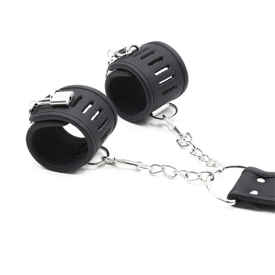 BDSM Bondage Menottes en cuir ensemble de retenue réglable Bondage Menottes à cheville Couples Jeux Produits sexuels