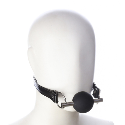 Adultes SM Bondage Gear Bouche Boule Gag Avec PU La ceinture en cuir Fétiche Couple Jouets de retenue
