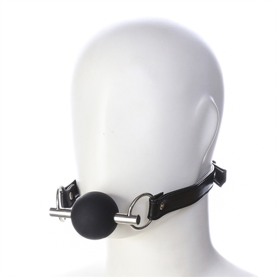 Adultes SM Bondage Gear Bouche Boule Gag Avec PU La ceinture en cuir Fétiche Couple Jouets de retenue