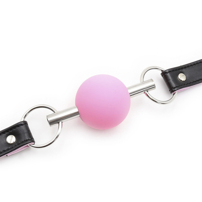 Adultes SM Bondage Gear Bouche Boule Gag Avec PU La ceinture en cuir Fétiche Couple Jouets de retenue