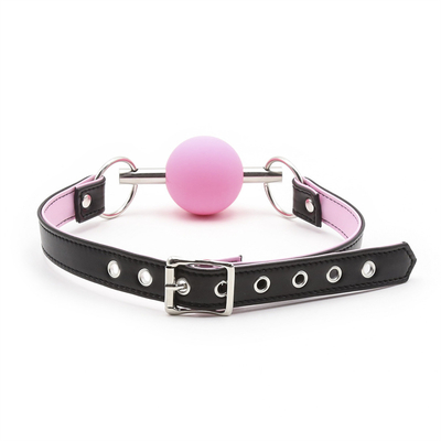 Adultes SM Bondage Gear Bouche Boule Gag Avec PU La ceinture en cuir Fétiche Couple Jouets de retenue