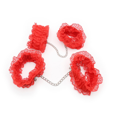 6 pcs Formation de libération SM Produits dentelle menottes chevilles culotte mamelons autocollant jeux sexuels esclavage féminin retenue Bsdm