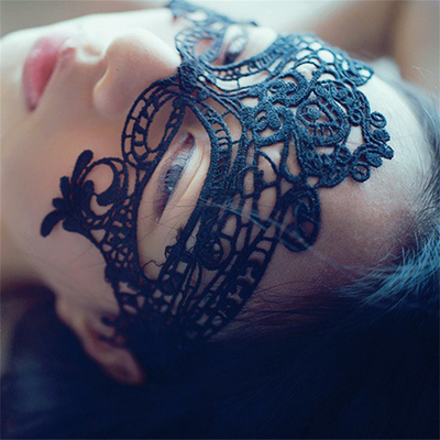 Masque pour les yeux en dentelle creuse Bar Night Show Prop Masquerade Ball Masque de dentelle sexy noir