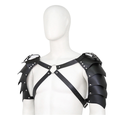 Derniers modèles cool BDSM Fédétique Fédétique Homme Épaule Faux cuir Homosexuel Noir Harnais de poitrine