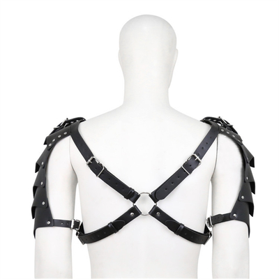 Derniers modèles cool BDSM Fédétique Fédétique Homme Épaule Faux cuir Homosexuel Noir Harnais de poitrine