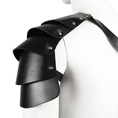 Harnais de cosplay en cuir en PU pour hommes, ceinture d'épaule de guerrier viking, costume de cosplay de chevalier, accessoires de la Renaissance, gothique