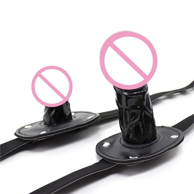 SM Adult Erotique Dildo Bouche Plugs Longue Dildos Noirs Pour Le Sexe Bouche Ouverte Bondage Gag Produits Alternatifs Adultes Erotique M