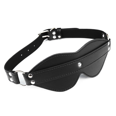 BDSM Masque pour les yeux Bondage PU cuir SM Jeu de jeu sexy bandeau pour les hommes