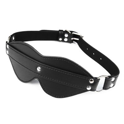 BDSM Masque pour les yeux Bondage PU cuir SM Jeu de jeu sexy bandeau pour les hommes