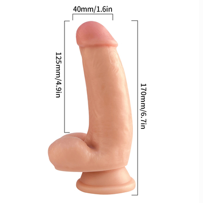 17cm Dildo Jouet sexuel doux en PVC Dildo clair avec une forte tasse d'aspiration pour les femmes Hommes Gay Jeux sexuels pour adultes
