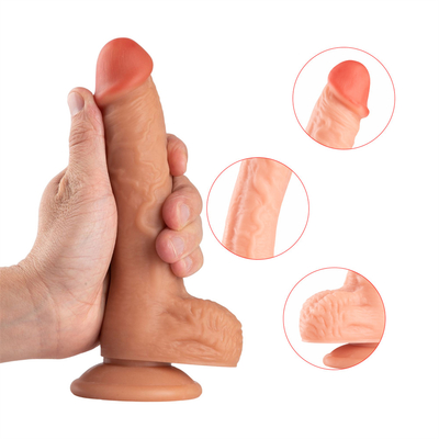 Dildos réalistes, body-safe, stimulateur de point G. Dildos avec une forte coupe d'aspiration pour les mains, jeux sexuels gratuits pour adultes.