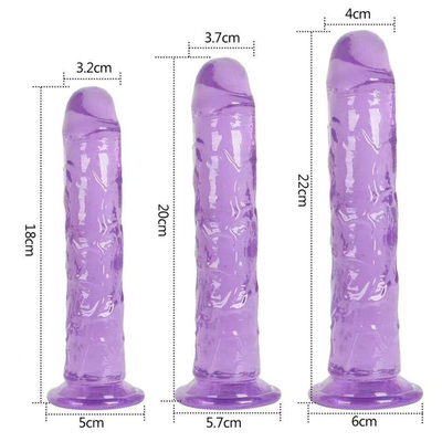 Une forte aspiration, un pénis artificiel, une gelée, un énorme gode pour femme, un vrai gode.