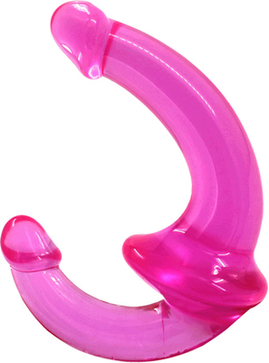 Érotique à double extrémité haute transparence TPE Pénis Strapon Pénis Lesbienne Jouets sexuels Strapless Dildo