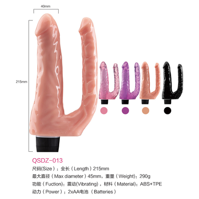 Nouveau arrivée Jouets sexuels féminins vibrant Double Dildos TPE Vibrateur en promotion