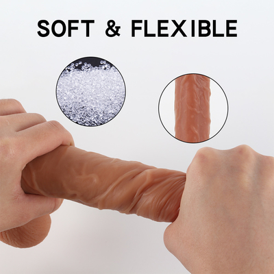 10 modes 9,6" vibrateur de gode de poussée, godes vibrants réalistes télécommandés