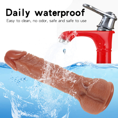 10 modes 9,6" vibrateur de gode de poussée, godes vibrants réalistes télécommandés