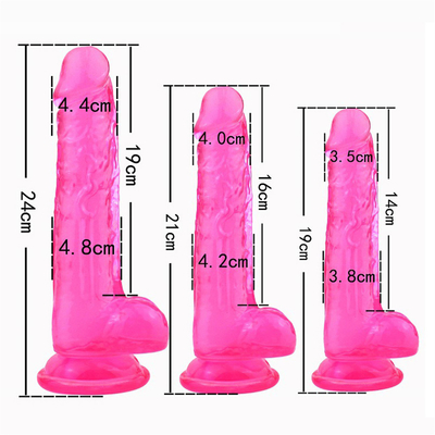 Bâtons transparents de phallus de Crystal Realistic Dildo Sex Toy pour des femmes