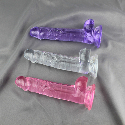 Bâtons transparents de phallus de Crystal Realistic Dildo Sex Toy pour des femmes
