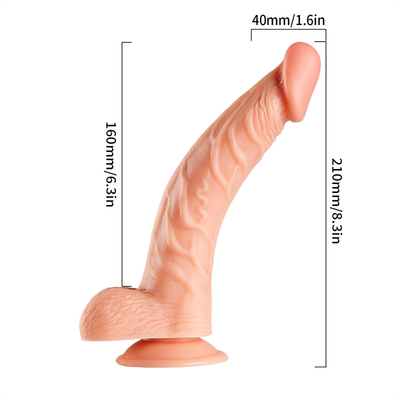 Vibrator de gode réaliste TPE portable pour les jouets sexuels lesbiens stimulants