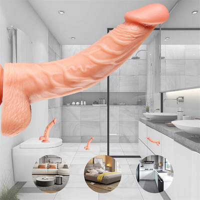 Vibrator de gode réaliste TPE portable pour les jouets sexuels lesbiens stimulants