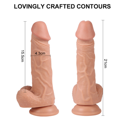 Dildo en silicone de 8 pouces avec vibrateur à télécommande sans fil Dildos rechargeables pour femmes Dildos rechargeables