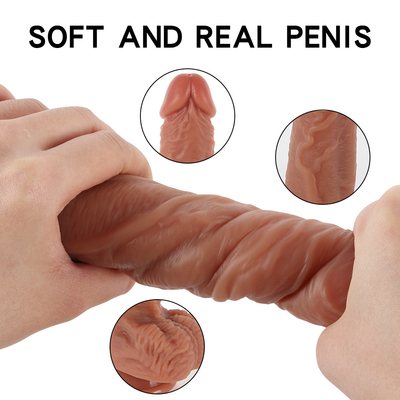 Vibration poussant réaliste Dildos avec tasse d'aspiration Femme masturbation chauffage pénis télécommande grosse bite Dildos
