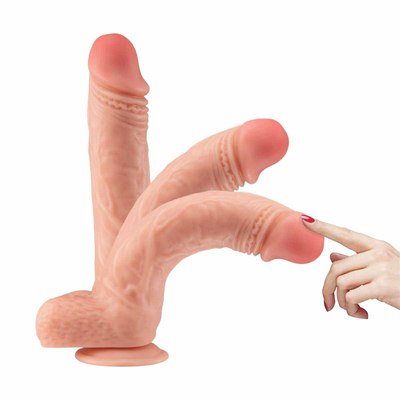 8.5 pouces grosse dilettante double liquide Silicone Matériau réaliste dilettante masturbation dilettante jouets sexuels pour femmes