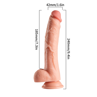 Dildo en silicone long et grand, doux, souple, étanche, sûr et réaliste pour les femmes