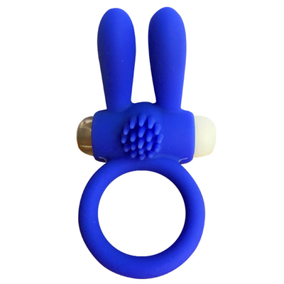 Anneau de coq de lapin Vibrateur Penis Anneau avec des perles pour stimulation supplémentaire